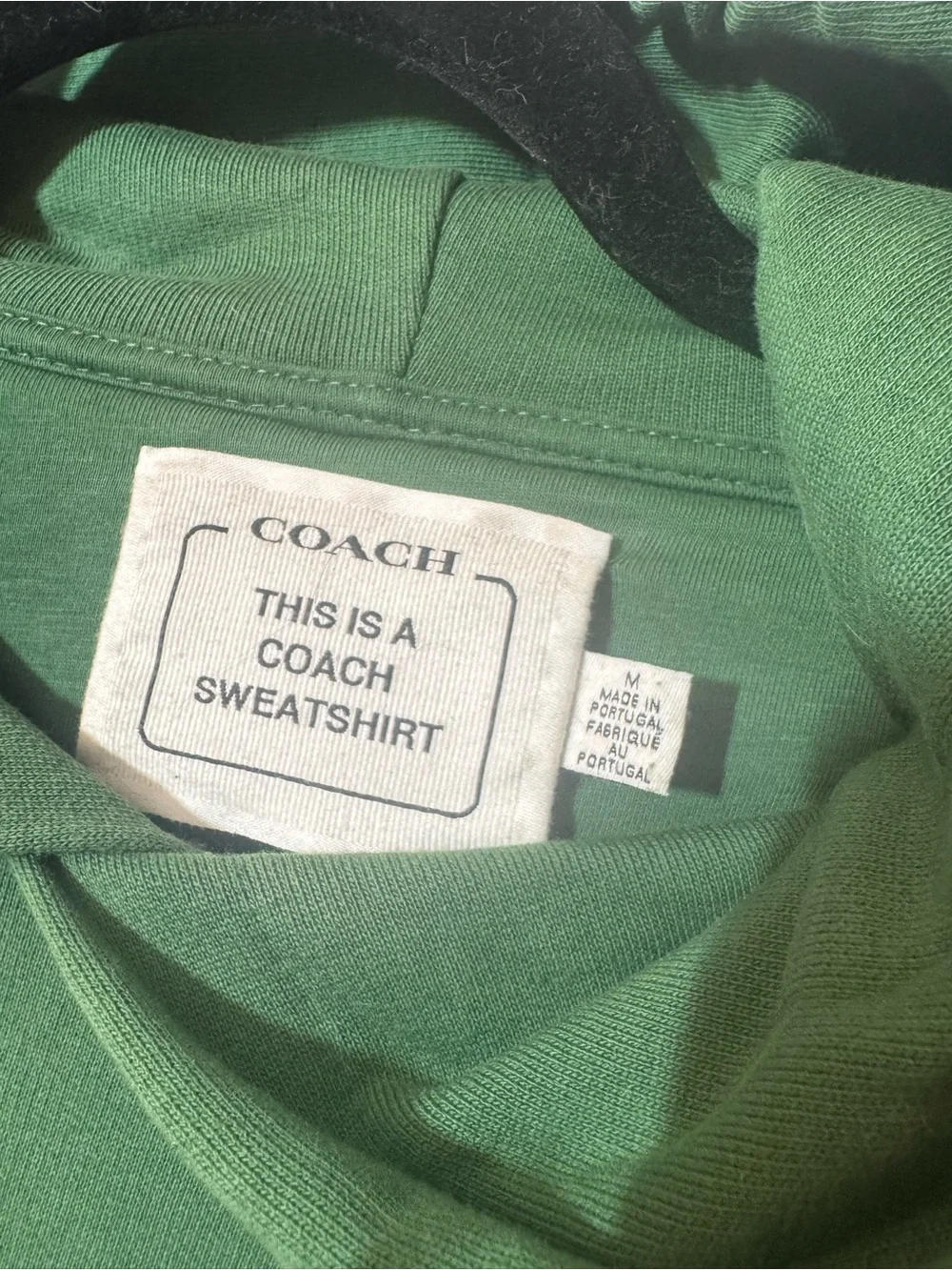 COACH Green Crewneck Logo Hoodie Sweatshirt